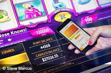 Digital Wallet being used for cashless gaming