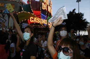 Macau Casino Workers Stage Demonstration For Salary Hike In 2017